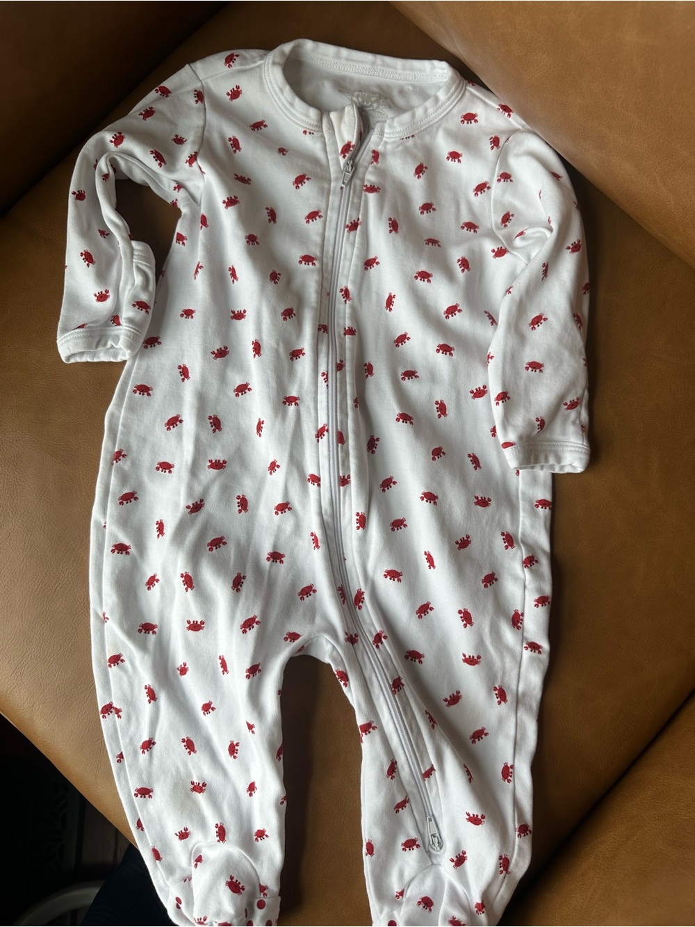 Le Petit Em sleeper with crab print